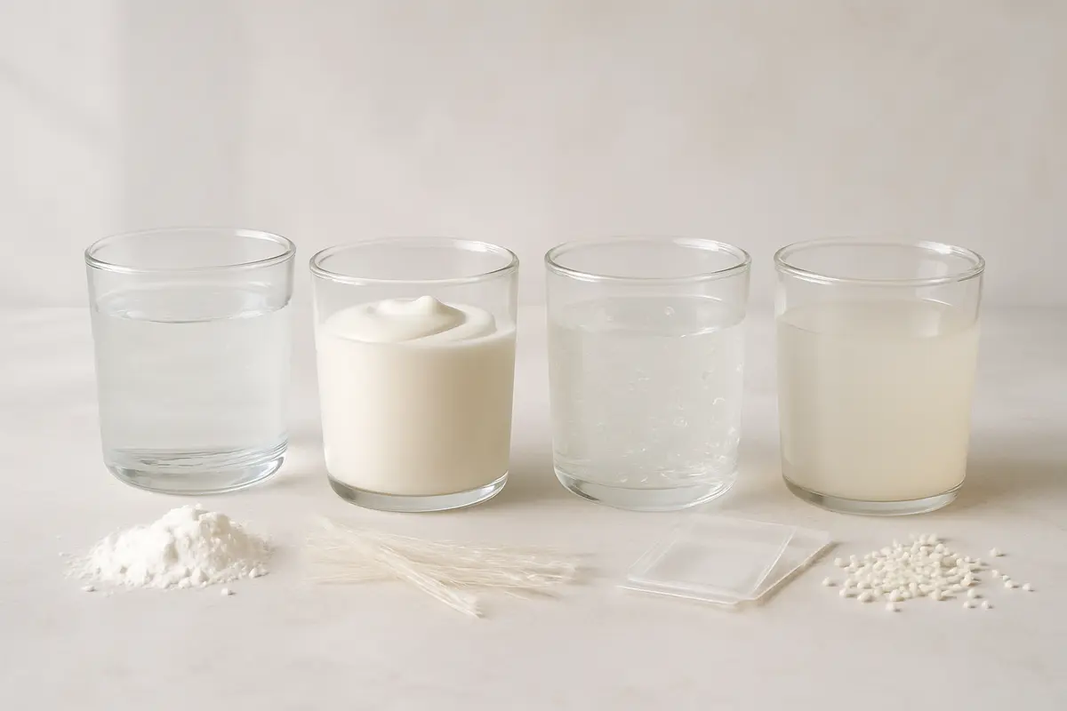 Ingredienti naturali per alimenti: gli addensanti per acqua, liquidi e creme