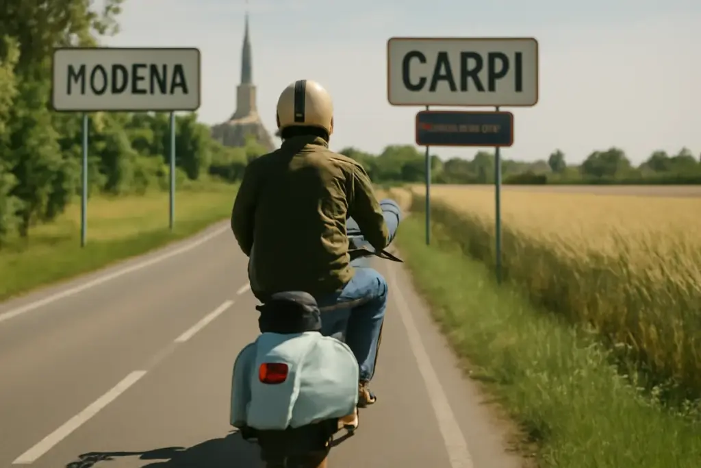 Percorre il percorso Modena-Carpi in Vespa conviene? La deviazione che impreziosisce il viaggio