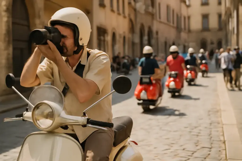 Tour fotografici in Vespa: come ottenere scatti unici durante eventi organizzati