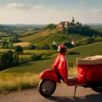 Quali punti panoramici meritano una sosta durante un tour in Vespa nei pressi di Castelvetro? Scorci fotografici da custodire
