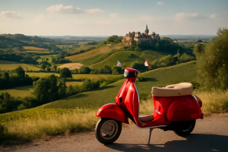 Quali punti panoramici meritano una sosta durante un tour in Vespa nei pressi di Castelvetro? Scorci fotografici da custodire