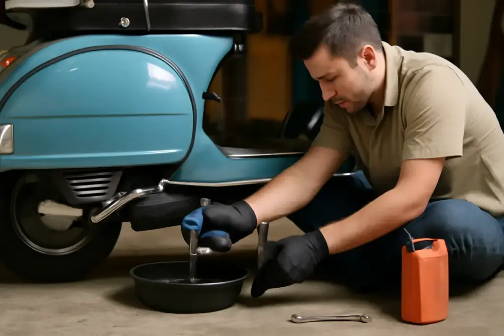 Come si effettua il cambio olio su Vespa PX? Passaggi chiave per evitare danni al motore