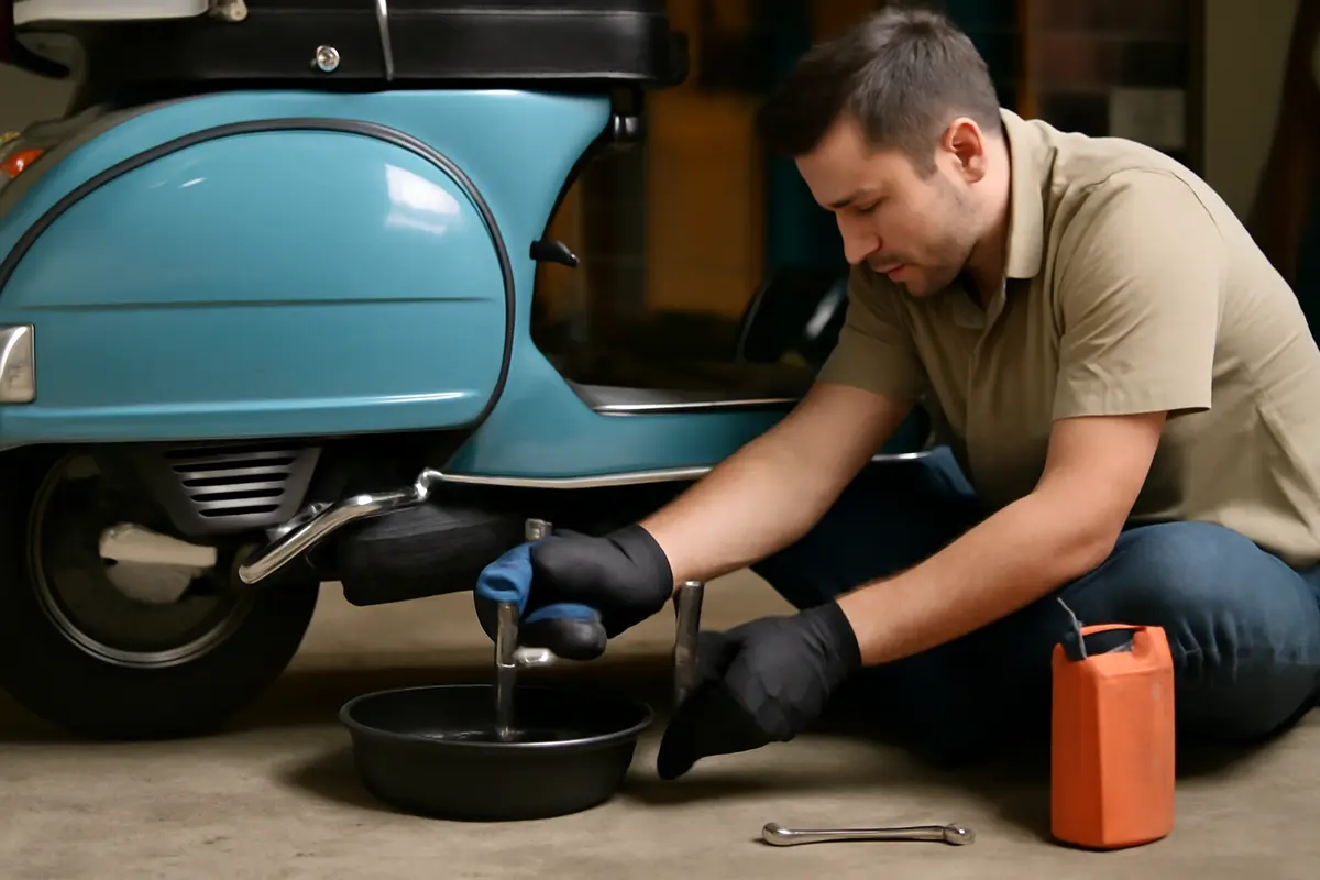 Come si effettua il cambio olio su Vespa PX? Passaggi chiave per evitare danni al motore