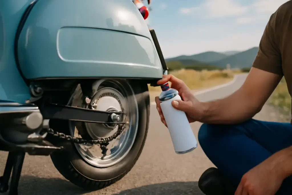 Quante volte va ingrassata la catena di una Vespa? Scopri qual è la frequenza ideale per viaggi lunghi